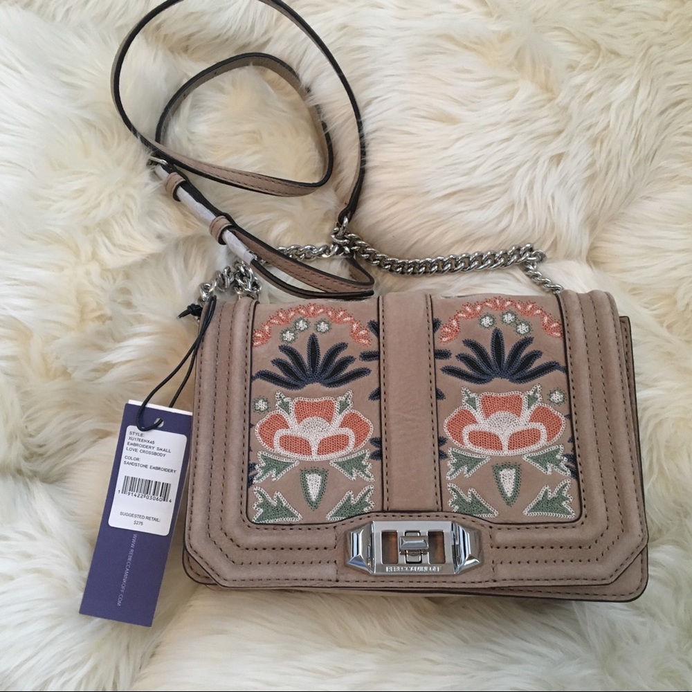 Rebecca Minkoff Embroidery small love crossbody